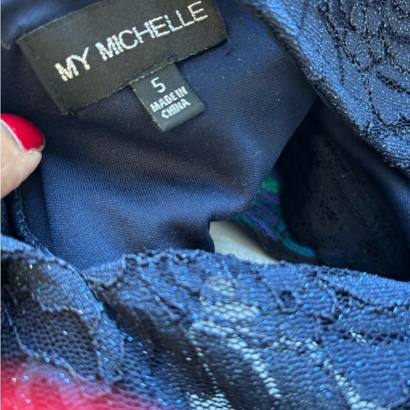 Blue floral lace blouse - Picture 11 of 11